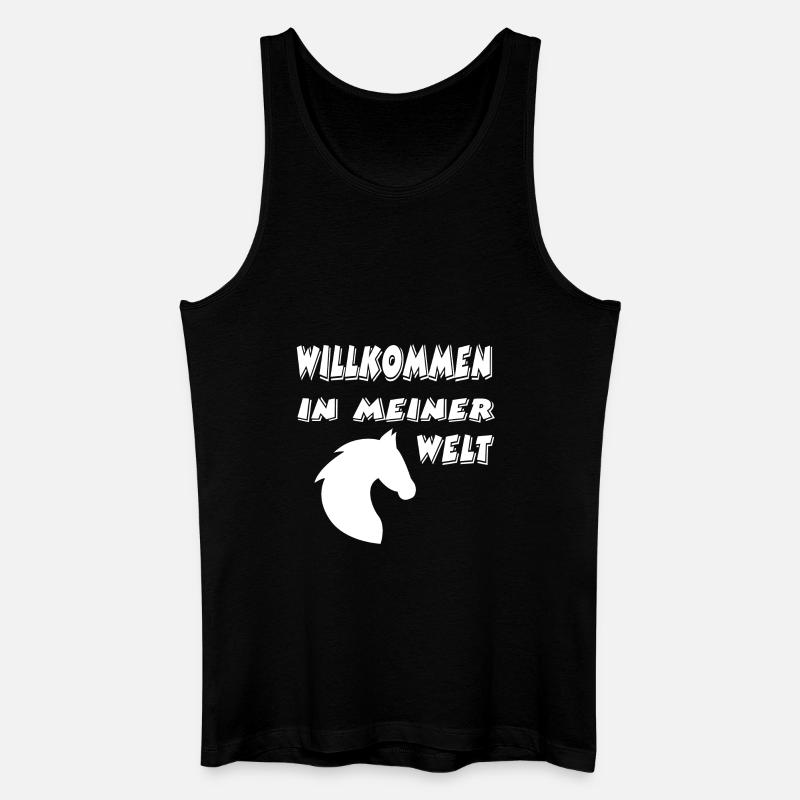 Pferd - Männer Bio Tank Top - Schwarz