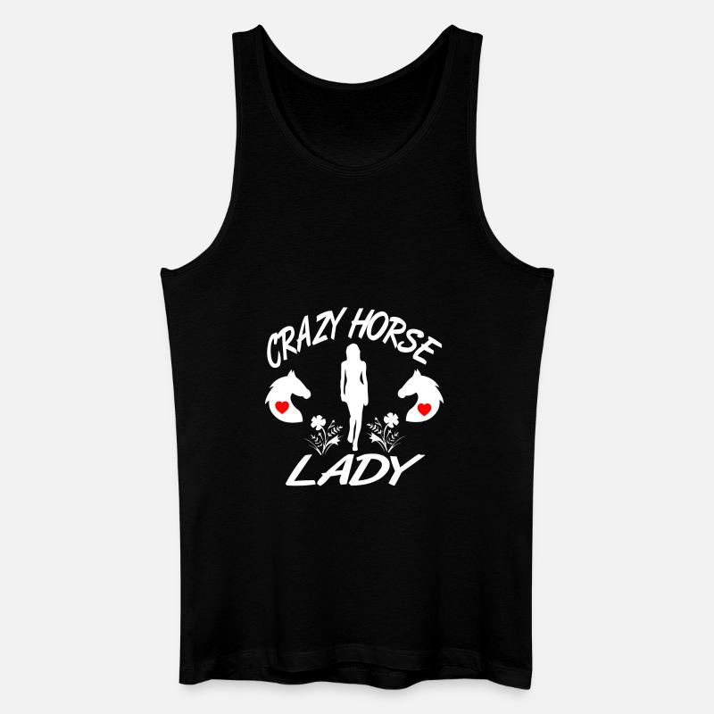 Pferd - Männer Bio Tank Top - Schwarz