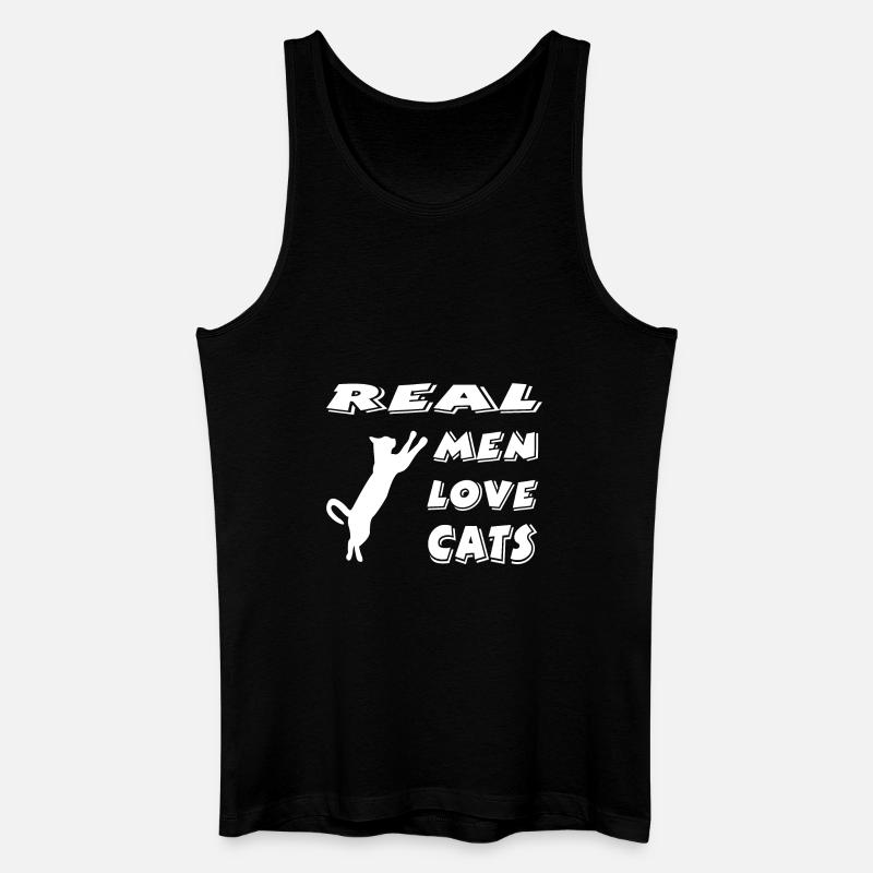 Katze - Männer Bio Tank Top - Schwarz