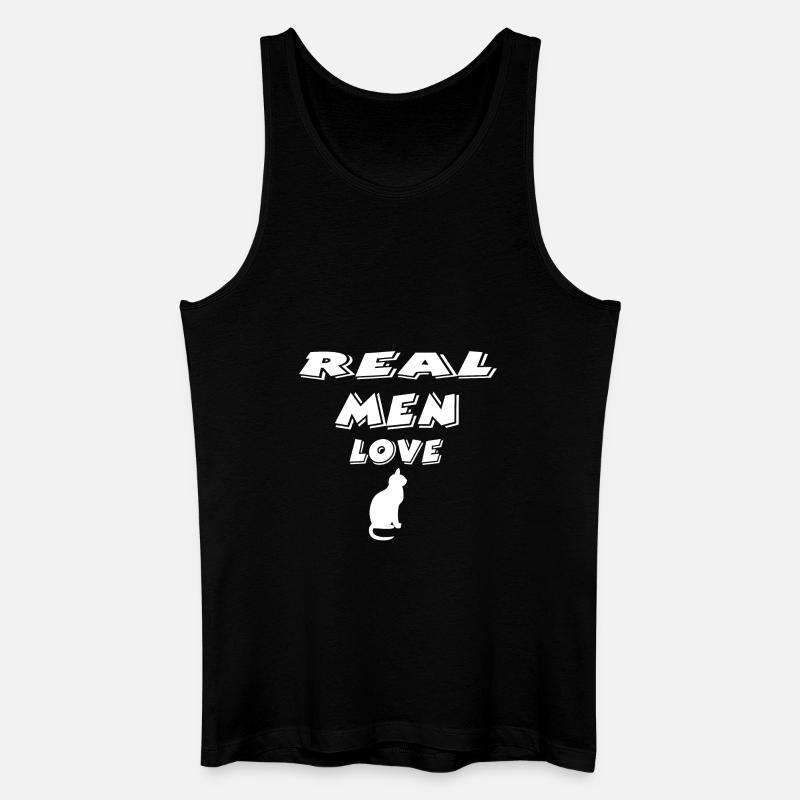 Katze - Männer Bio Tank Top - Schwarz