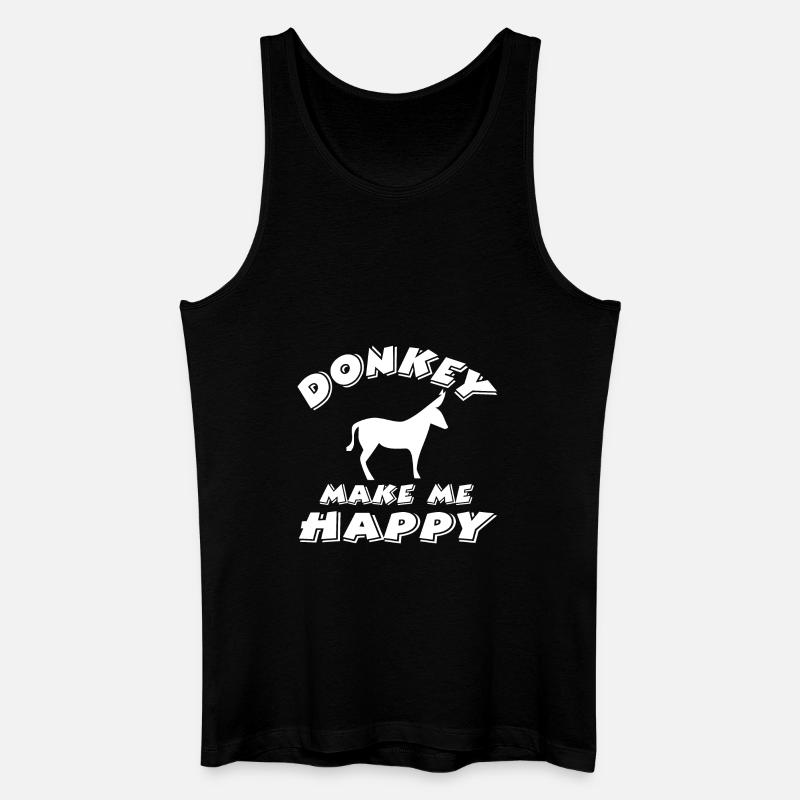 Esel - Männer Bio Tank Top - Schwarz