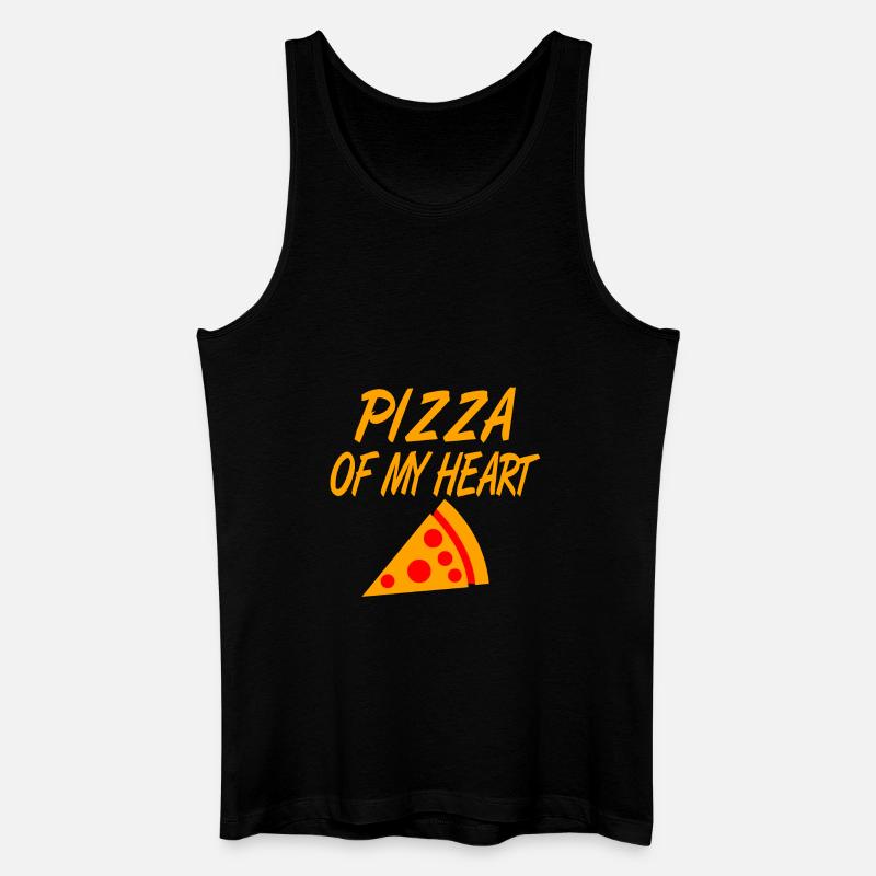 Pizza - Männer Bio Tank Top - Schwarz