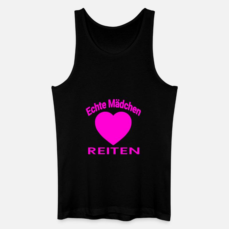 Reiten - Männer Bio Tank Top - Schwarz
