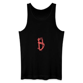 Buchstabe B auf T-Shirt - Männer Bio Tank Top - Schwarz - Vorne