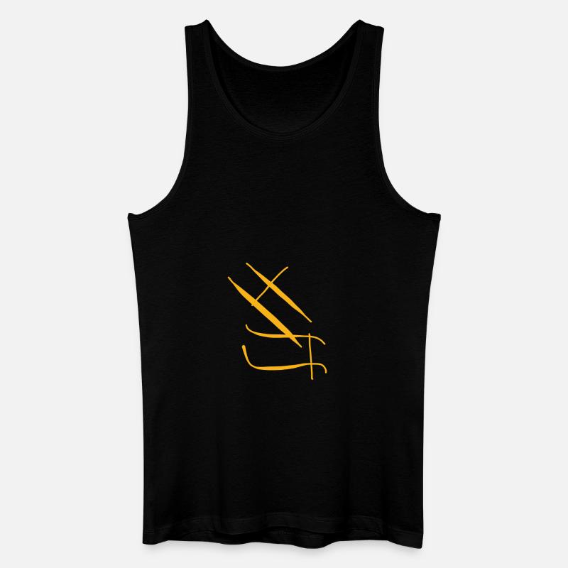 Orange Abstraktheit - Männer Bio Tank Top - Schwarz