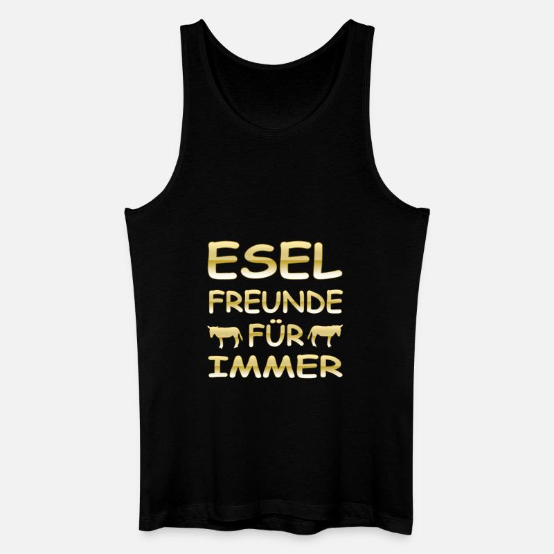 Esel - Männer Bio Tank Top - Schwarz
