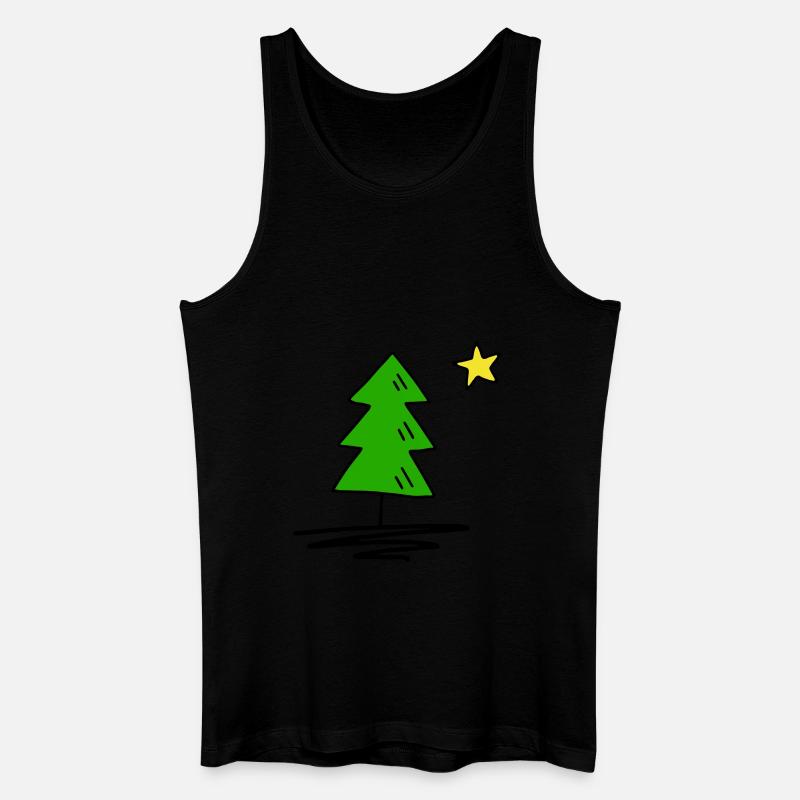 Tannenbaum - Männer Bio Tank Top - Schwarz