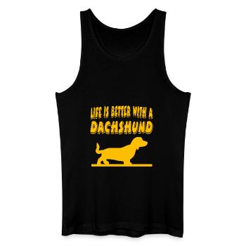 Dackel - Männer Bio Tank Top - Schwarz - Vorne