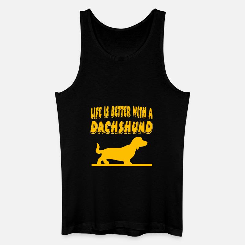 Dackel - Männer Bio Tank Top - Schwarz