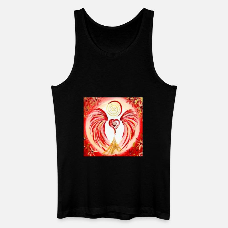 Herzengel Mutter Kind Liebe - Männer Bio Tank Top - Schwarz