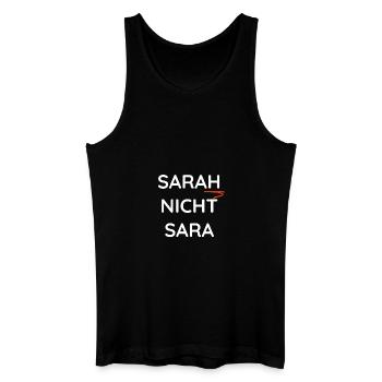 Sarah, die Hobbyköchin - Männer Bio Tank Top - Schwarz - Vorne