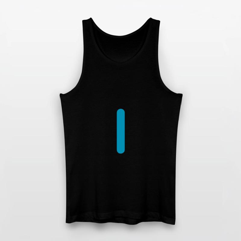 Kapuzenpullover mit blauem Strich durch Mitte Männer Bio Tank Top