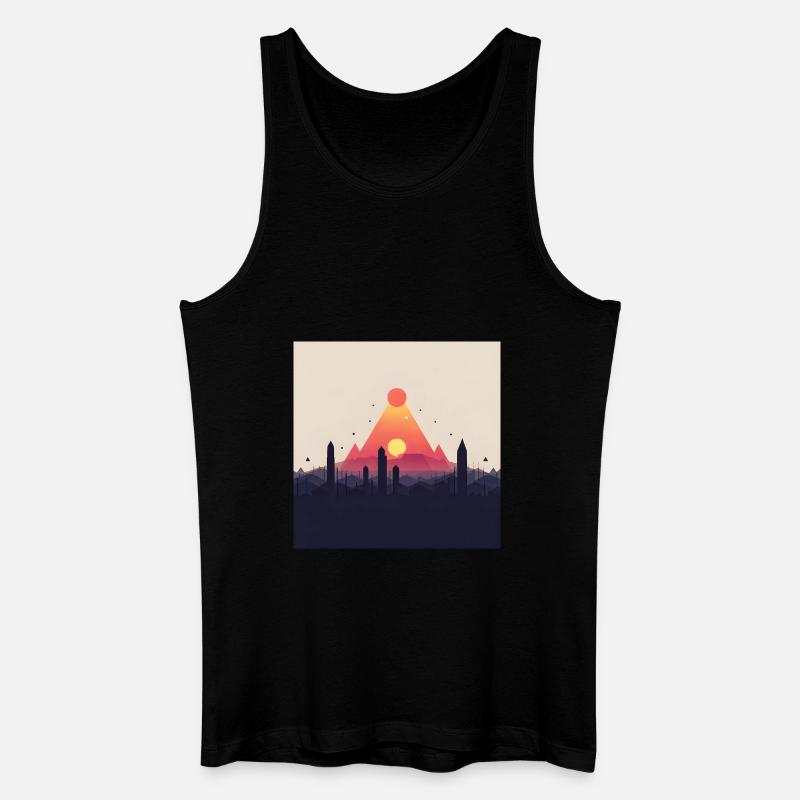 abstrakte Pyramide - Männer Bio Tank Top - Schwarz