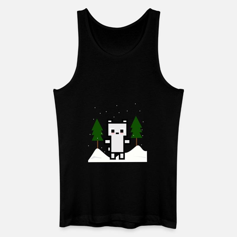 Eisbär - Männer Bio Tank Top - Schwarz