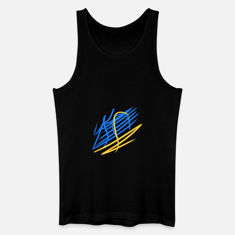Ukrainische Farben - Männer Bio Tank Top - Schwarz