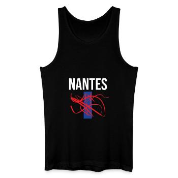 Cooler Nantes Hoodie - Männer Bio Tank Top - Schwarz - Vorne