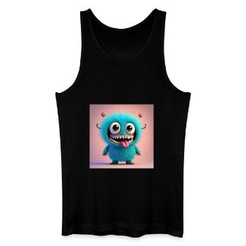 Happy Halloween cute monster scary funny spooky - Men’s Organic Tank Top - black - Front