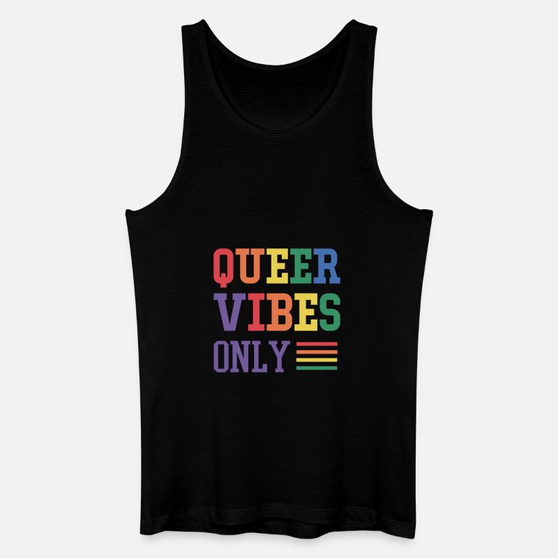 Queer vibes only - Männer Bio Tank Top - Schwarz