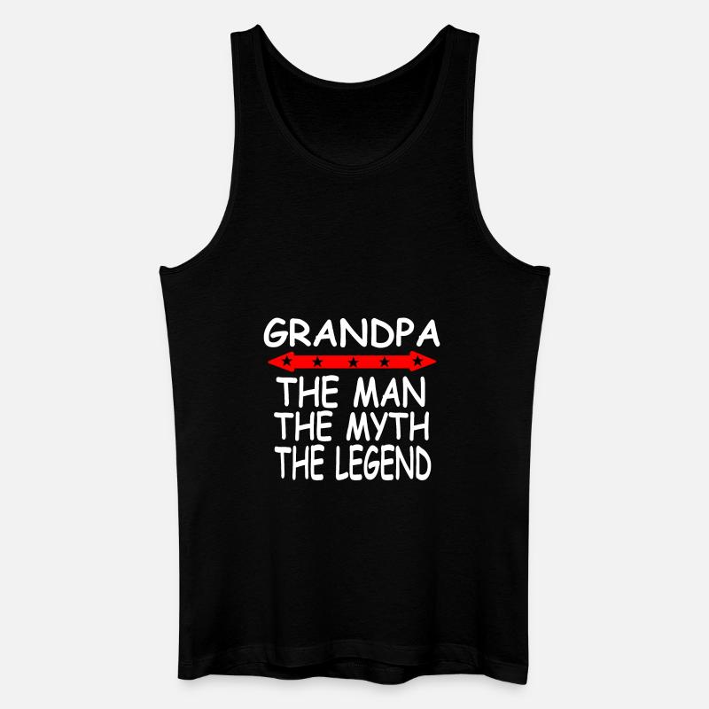 Opa - Männer Bio Tank Top - Schwarz