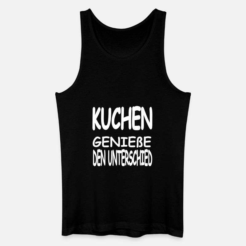 Kuchen - Männer Bio Tank Top - Schwarz