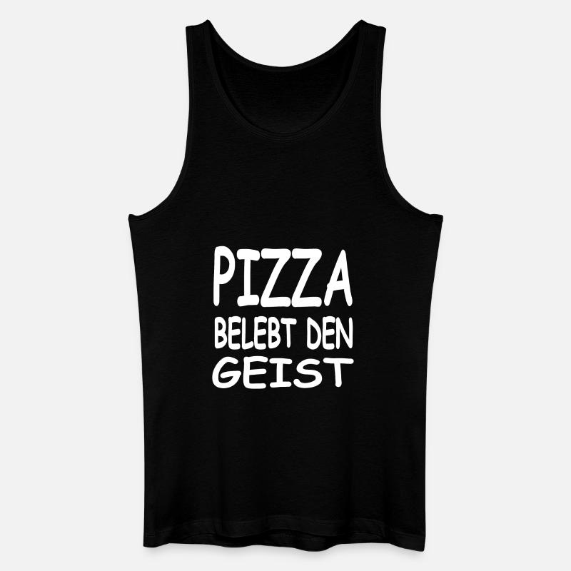 Pizza - Männer Bio Tank Top - Schwarz
