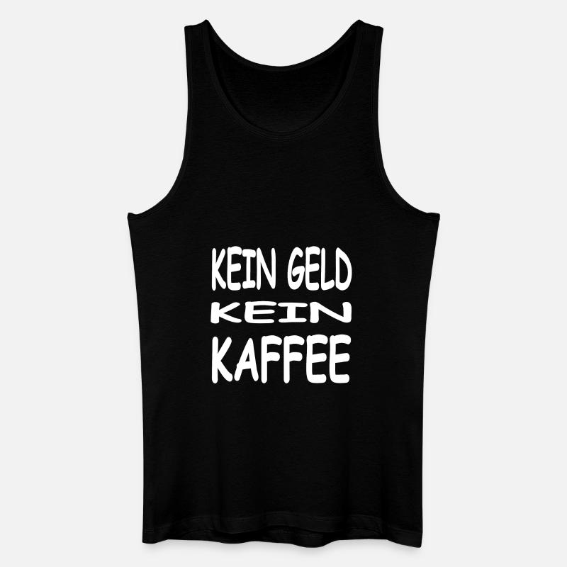 Kaffee - Männer Bio Tank Top - Schwarz