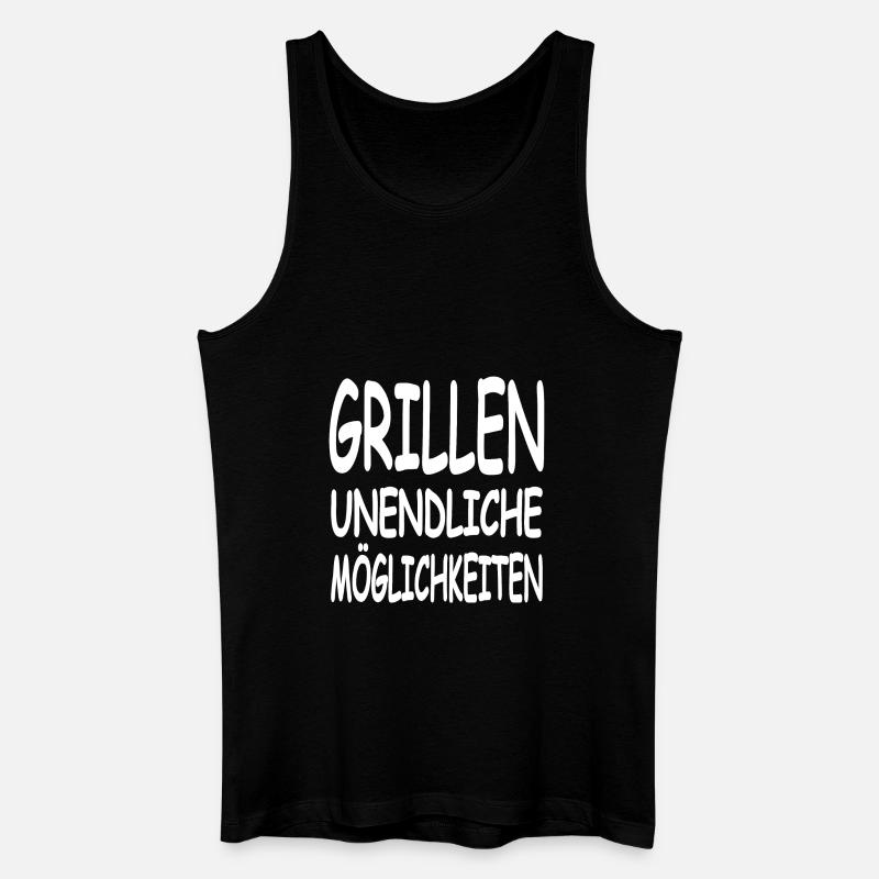 Grillen - Männer Bio Tank Top - Schwarz