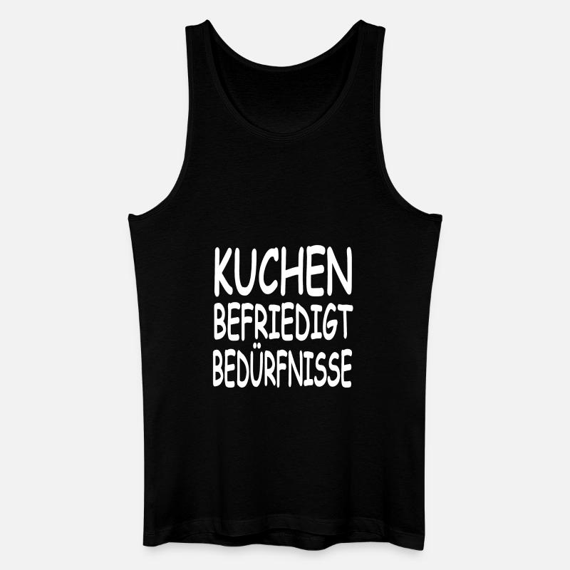 Kuchen - Männer Bio Tank Top - Schwarz