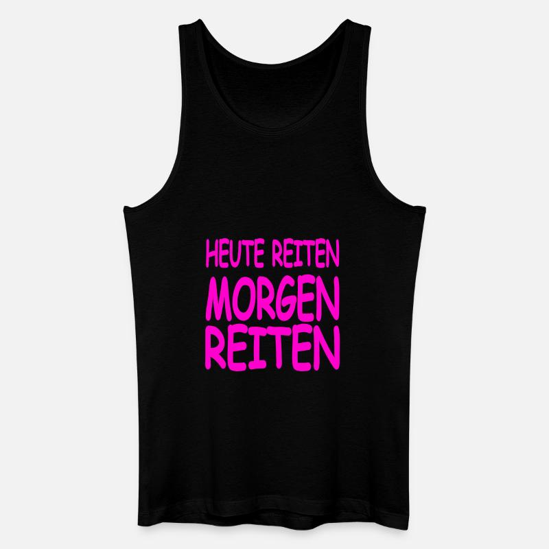 Reiten - Männer Bio Tank Top - Schwarz