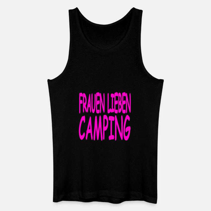 Camping - Männer Bio Tank Top - Schwarz