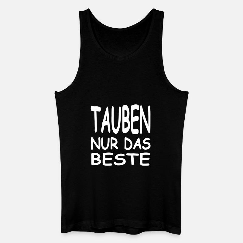 Tauben - Männer Bio Tank Top - Schwarz