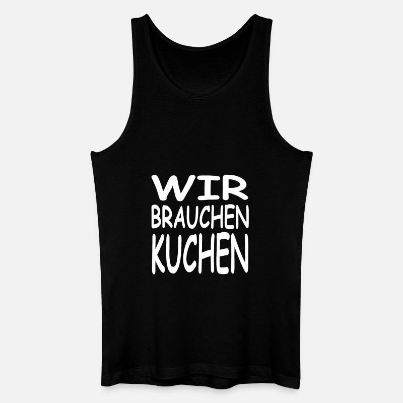 Kuchen - Männer Bio Tank Top - Schwarz