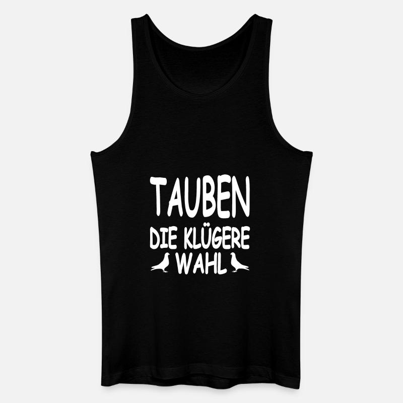 Tauben - Männer Bio Tank Top - Schwarz