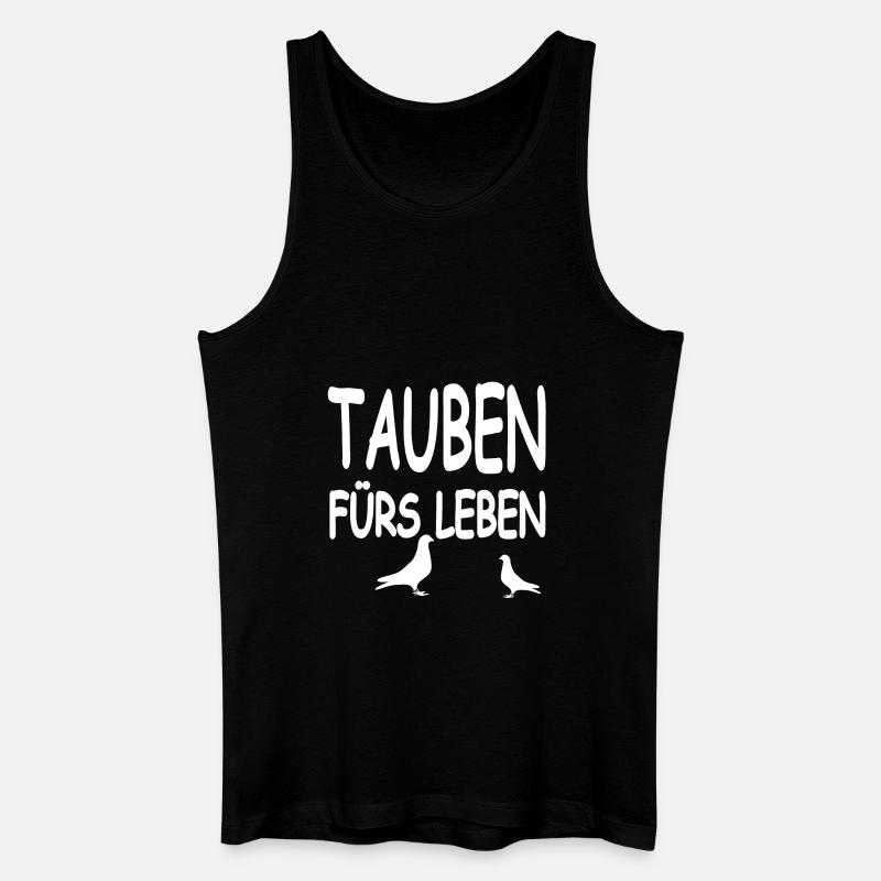 Tauben - Männer Bio Tank Top - Schwarz