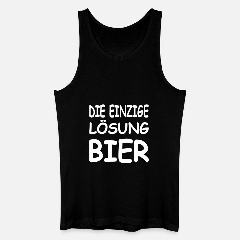 Bier - Männer Bio Tank Top - Schwarz