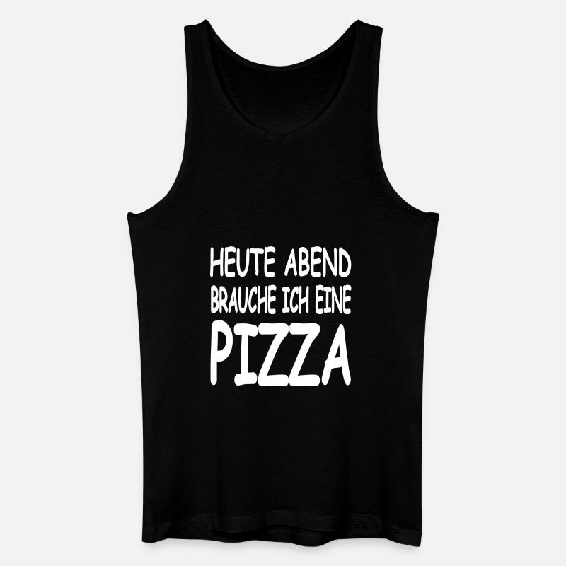 Pizza - Männer Bio Tank Top - Schwarz