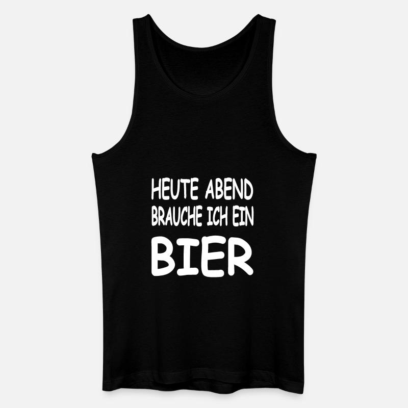 Bier - Männer Bio Tank Top - Schwarz