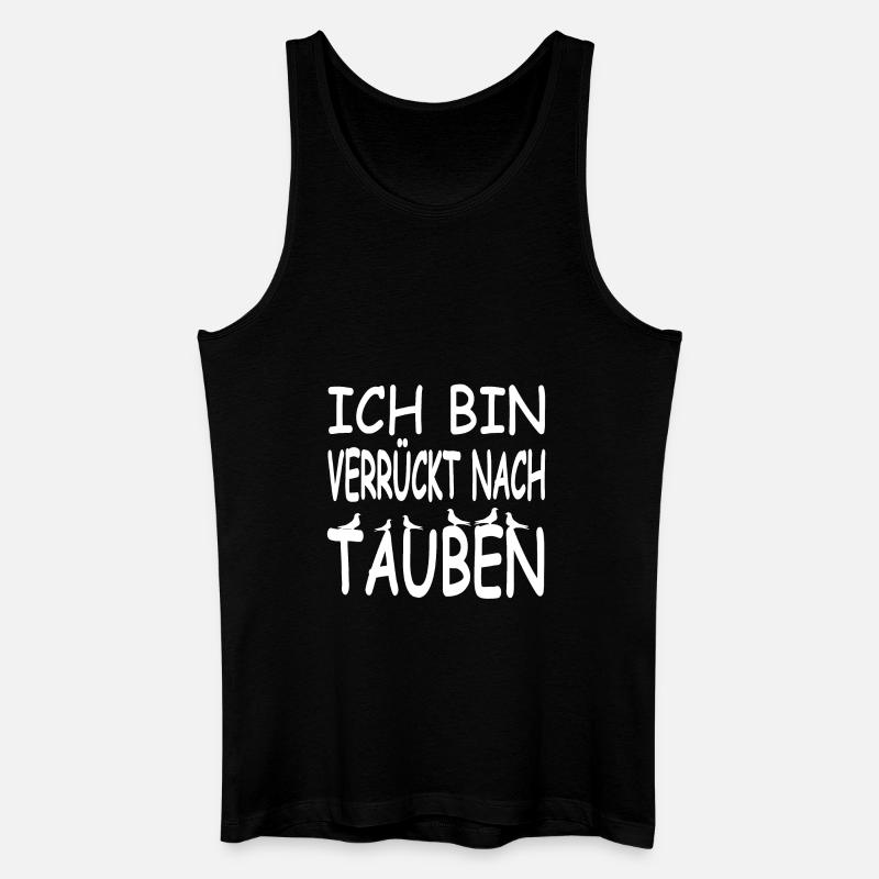 Tauben - Männer Bio Tank Top - Schwarz
