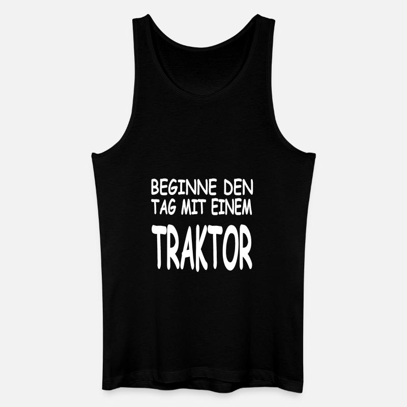 Traktor - Männer Bio Tank Top - Schwarz