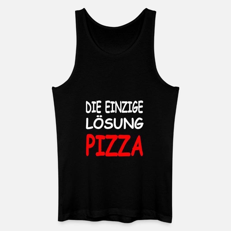 Pizza - Männer Bio Tank Top - Schwarz