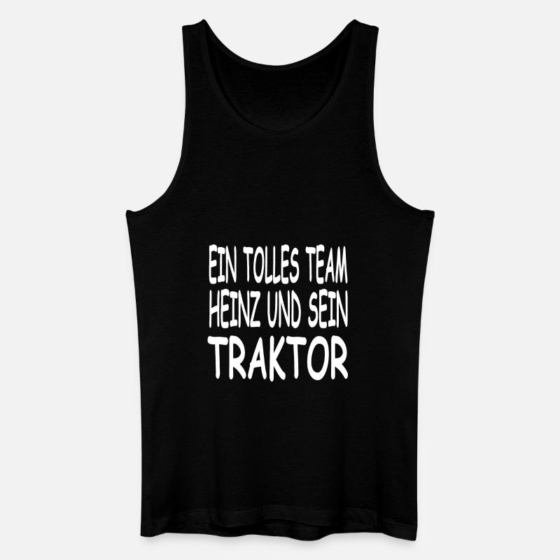 Traktor - Männer Bio Tank Top - Schwarz