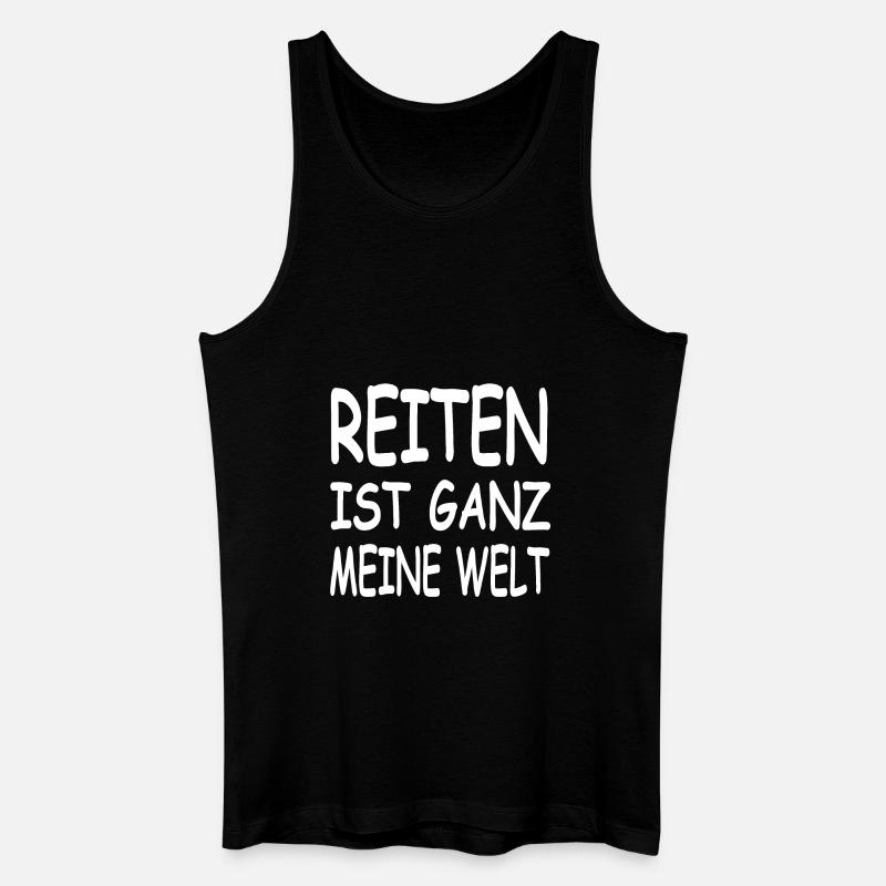 Reiten - Männer Bio Tank Top - Schwarz