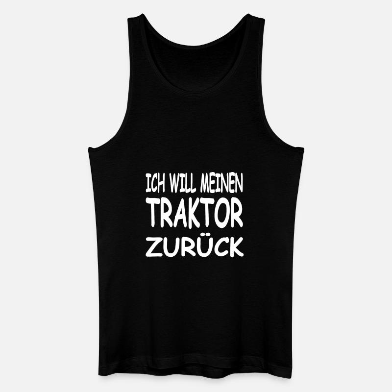 Traktor - Männer Bio Tank Top - Schwarz