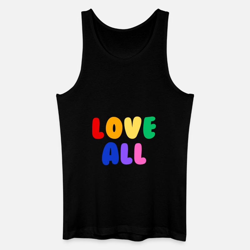 Love all Pride - Männer Bio Tank Top - Schwarz
