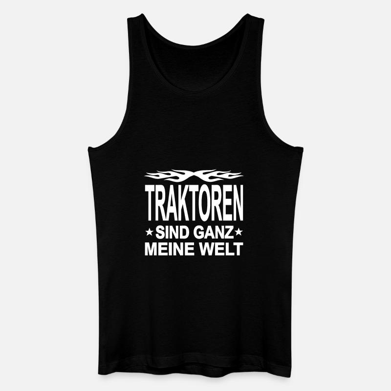 Traktor - Männer Bio Tank Top - Schwarz
