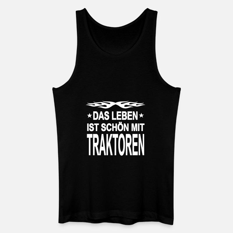 Traktor - Männer Bio Tank Top - Schwarz