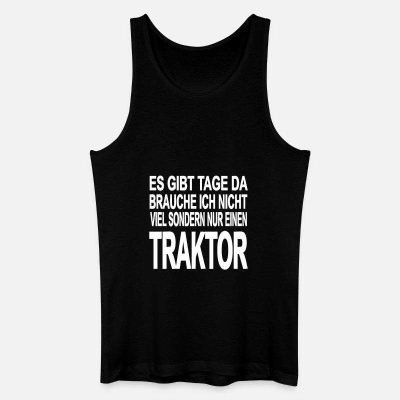 Traktor - Männer Bio Tank Top - Schwarz