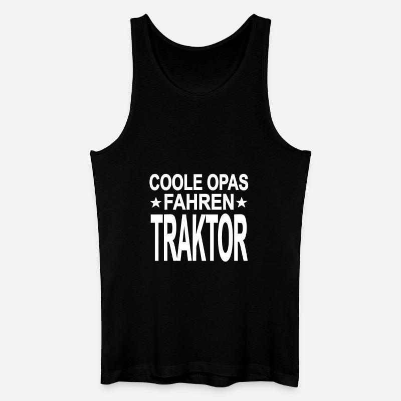 Traktor - Männer Bio Tank Top - Schwarz