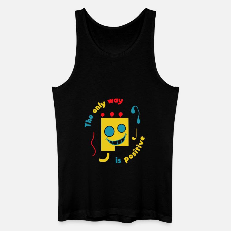 TheOnlyWayIsPositive - King Fred - Männer Bio Tank Top - Schwarz