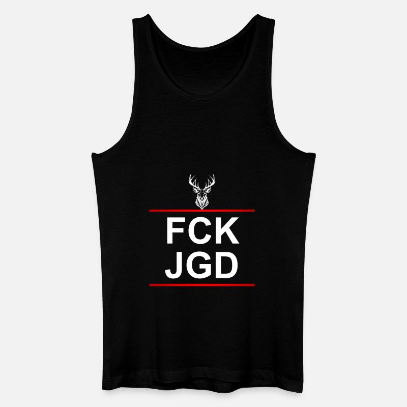 FCK JGD - Männer Bio Tank Top - Schwarz